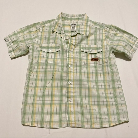 Roots Button Up Tshirt Kids 5T Shirt - Picture 1 of 16